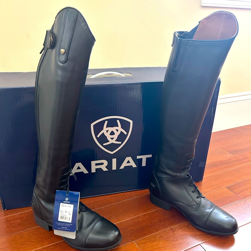 Ariat Heritage Contour II Field Zip Riding Boots. 7.5 B Med XS Calf
